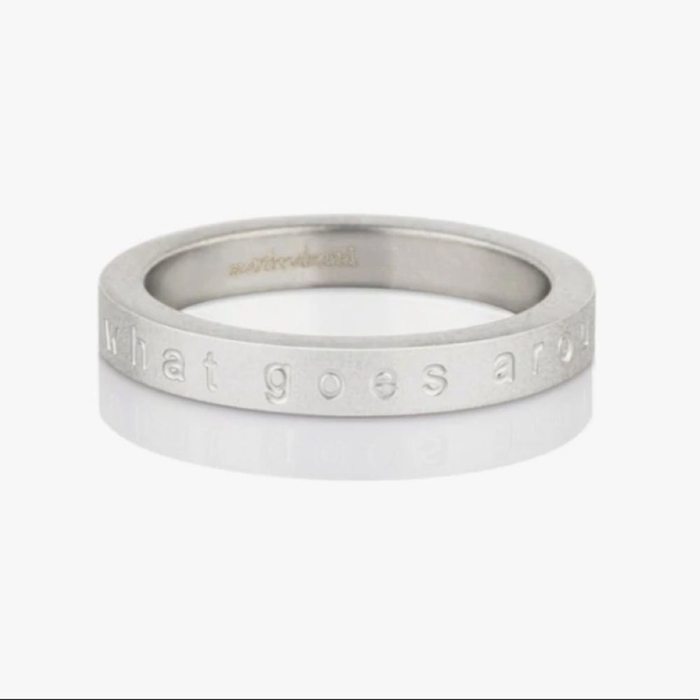 NWT MantraBand What Goes Around, Comes Around Matte Ring / Necklace - Size 6